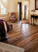 Distressed Oak Flooring - Bedroom