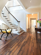 Hand Distressed Oak Flooring - Hallway