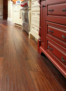 Hand Scraped Select Hickory Flooring - Kitchen