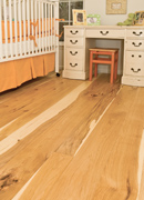 Character Hickory Flooring - Bedroom