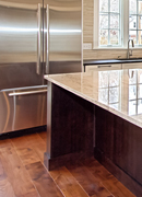 Prefinished Character Hickory Flooring - Kitchen