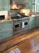 Antique American Chestnut Flooring - Kitchen