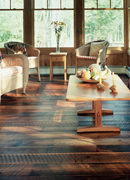 Distressed Heart Pine Flooring - Sunroom