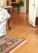 Vertical Rift Heart Pine Floor - Living Room