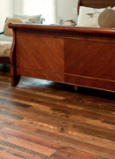 Weathered Antique Pine Flooring - Bedroom