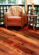 Weathered Antique Pine Flooring - Porch