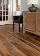 Weathered Antique Pine Flooring - Sitting Room