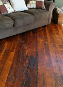 Weathered Antique Pine Flooring - Living Room